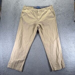 Charleston Threads Pant Mens 40x32 Brown Cotton Chino Straight Preppy Business
